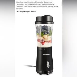 Hamilton Beach Personal Blender For Shakes and Smoothies 14oz New in Box